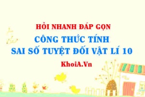 Công thức tính sai số tuyệt đối của phép đo là gì? Vật lí 10
